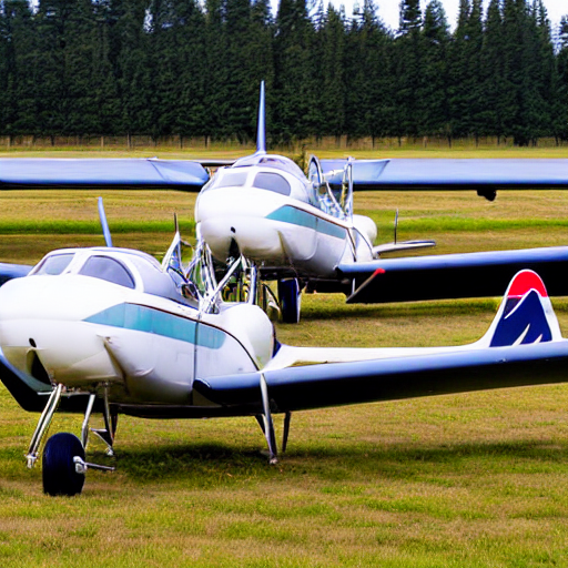 054_A pair of planes parked in a small rural airfield..png